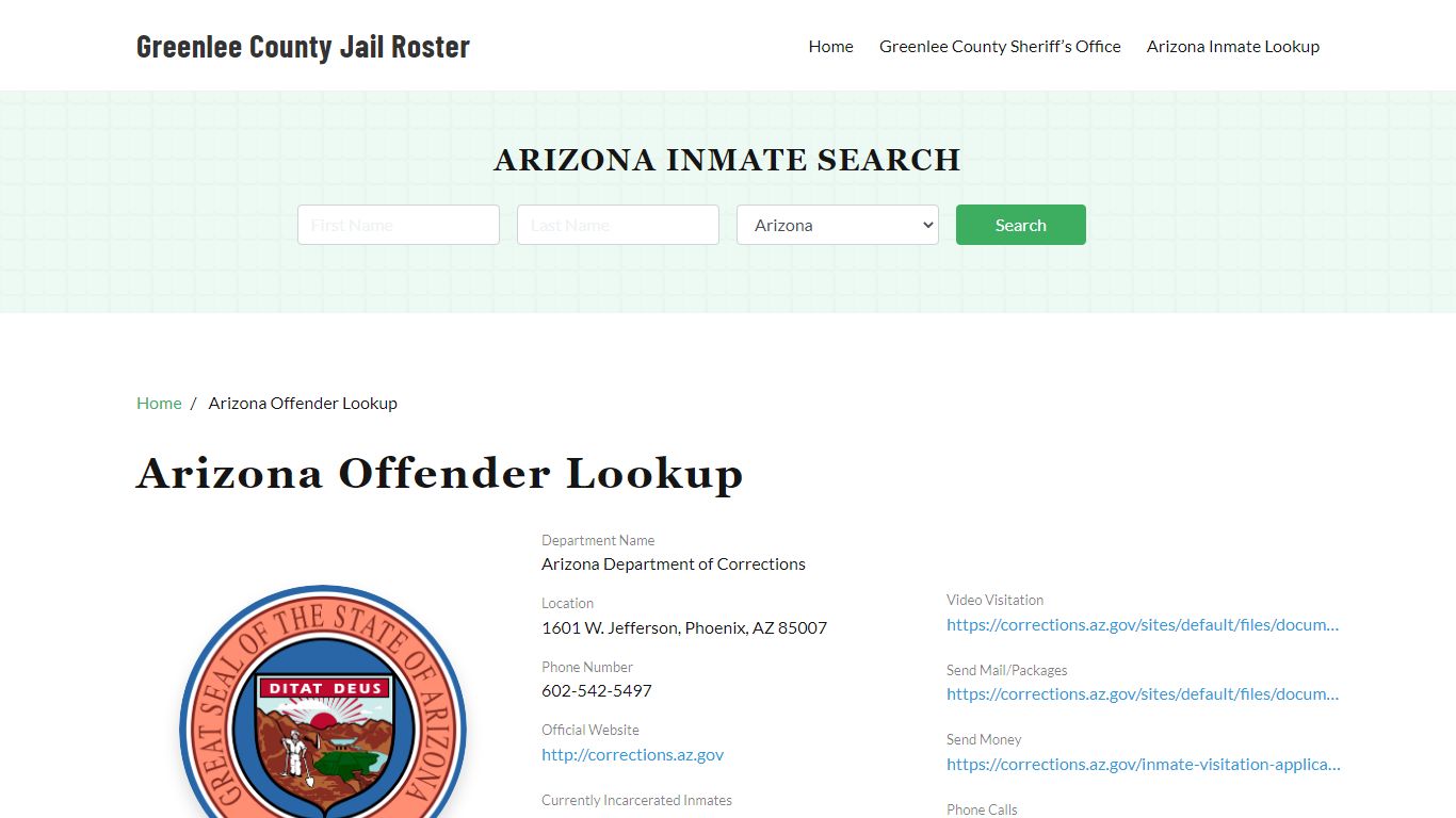 Arizona Inmate Search, Jail Rosters - Greenlee County Jail